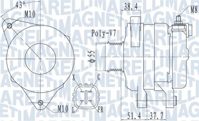 MAGNETI MARELLI 063732121010 Generator / Alternator foto