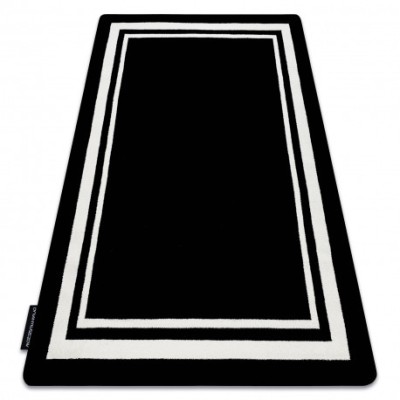 Covor HAMPTON Border cadru negru, 200x290 cm foto