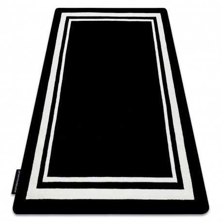 Covor HAMPTON Border cadru negru, 200x290 cm