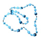 COLIER VINTAGE LUCRAT CU MĂRGELE DIN STICLĂ GLAZURATĂ