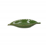 Cumpara ieftin Platou pentru servire, Leaf Shaped, Tognana, 20x12x5.5 cm, ceramica glazurata, verde