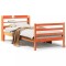 vidaXL Cadru pat fără saltea, maro ceruit, 75x190 cm, lemn masiv pin 3306655