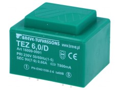 Transformator &Icirc;ncapsulat 6VA 230V 9V PCB
