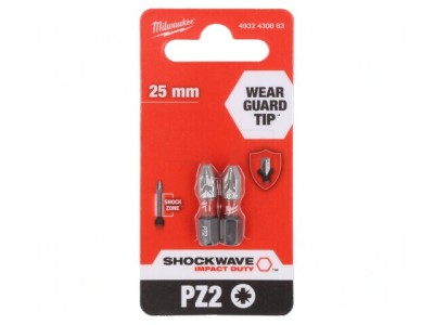 Capăt şurubelniţă Pozidriv PZ2 25mm 2 bucati foto