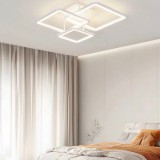 Lustra LED cu telecomanda ZOE, 64W, 3 Patrate, lumina Rece/Calda/Neutra, Dimabila, Alb ModernLight Concept