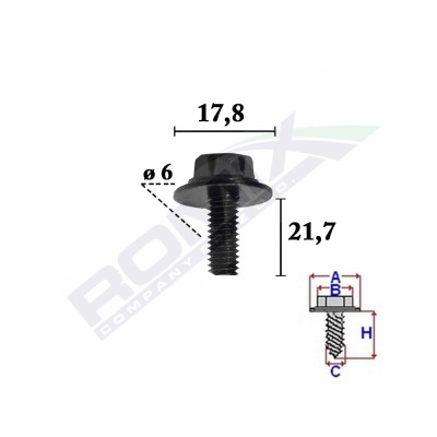 SURUB FIXARE PENTRU MAZDA6X21.7MM SET 10 BUC 62757 foto