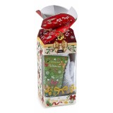 Set cadou Craciun crema picioare, 1 pereche sosete cm 7 x 7 x 20 H