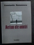 Meritam alte amintiri Constantin Romanescu