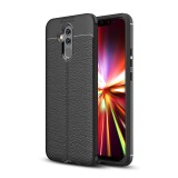 Husa TPU OEM Litchi pentru Huawei Mate 20 Lite, Neagra