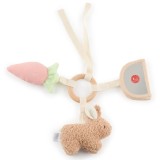 Bieco Activity Toy Bunny Fine jucărie suspendabilă contrastantă 1 buc