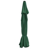 P&acirc;nză Umbrelă Soare Grădină vidaXL Verde 500 cm Poliester Rezistentă Apă UV