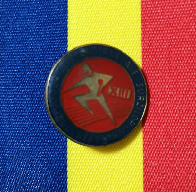 SV * Romania INSIGNA * JOCURILE MONDIALE ALE SURZILOR * BUCUREȘTI 1977 foto