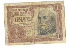 Bancnota 1 peseta 1953 - Spania foto