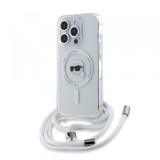 Husa MagSafe pentru Apple iPhone 15 Pro, Karl Lagerfeld, IML Crossbody Karl&#039;s Head, Transparenta