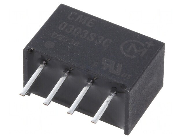 Convertor DC/DC 0,75W 2,97-3,63V la 3,3VDC SIP THT