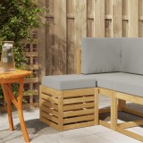 vidaXL Bancă de exterior Alb 43 x 43 x 45 cm Lemn Solid de Acacia 901681