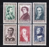 Franta 1951 - Personalități, Napoleon, Delacroix, serie neuzata