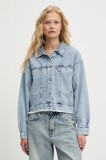 Answear Lab geaca jeans de tranzitie, oversize