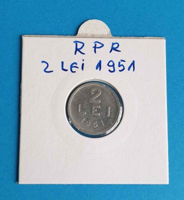 Moneda Republica Populara Romana - 2 Lei 1951 - piesa in stare foarte buna foto
