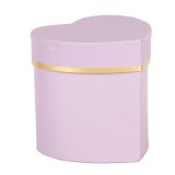 Cumpara ieftin Cutie depozitare carton violet auriu Inimioara 10x10x10 cm