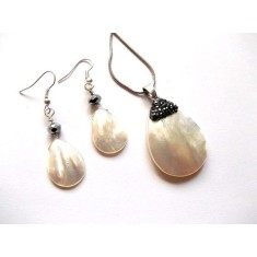 Set sidef cu marcasite, set bijuterii femei 37701