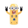Dozator pasta de dinti, Minion, 2 suporturi pentru periuta de dinti, din plastic, galben