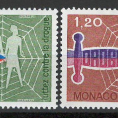 Monaco 1976 Mi 1246/47 MNH - Combaterea abuzului de droguri