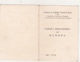 bnk div UCFS - Carnet provizoriu de membru - 1958