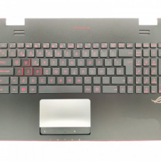 Carcasa superioara cu tastatura palmrest Laptop, Asus, N551, N551J, N551JW, 90NB06R2-R30300, cu iluminare, layout SP (spaniol)