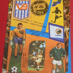 Program meci fotbal VICTORIA Bucuresti-TURUN Palloseura(UEFA 23.11.1988)