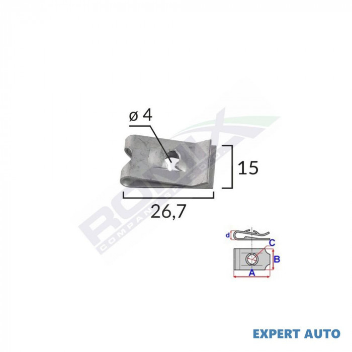 Clips metalic fixare universal set 10 buc UNIVERSAL Universal #6