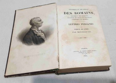 Carte veche anul 1853 - DES ROMAINS LETRES PERSANES - Montesquieu foto