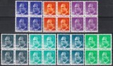 Spania 1989 - Regele Juan Carlos I - Noi valori, 2 serii in Blocuri de 4, MNH, Nestampilat