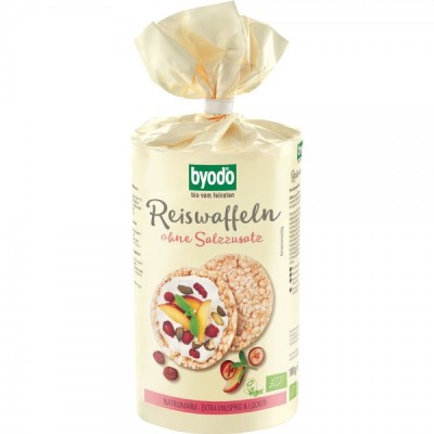 Vafe din Orez Integral Fara Sare Fara Gluten 100gr Byodo foto