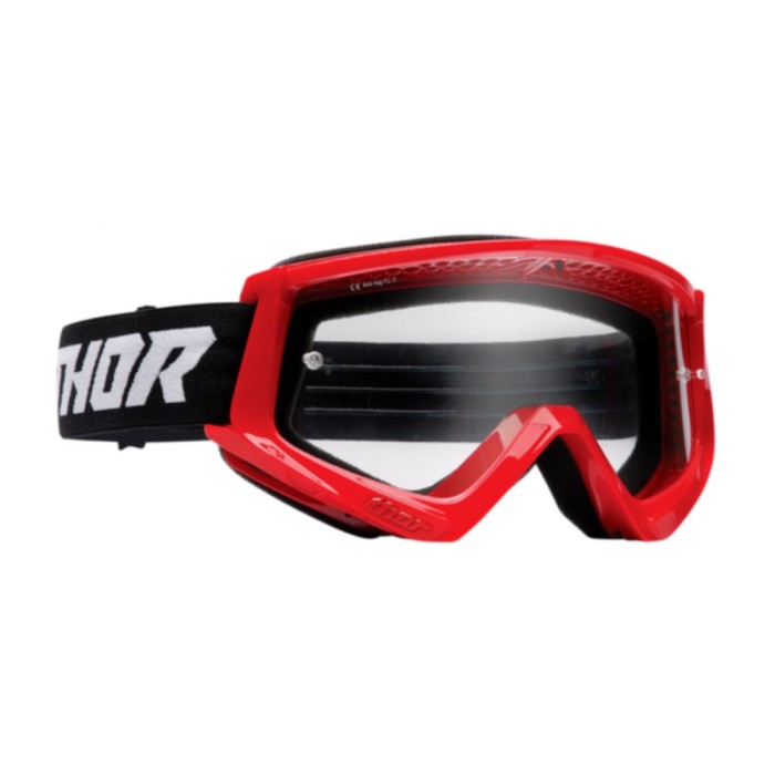 Ochelari Thor Combat Racer sticla clara negru cu rosu