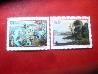 Serie Madagascar 1969 Pictura - pictori din Madagascar , 2 valori foto