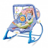 Balansoar si scaun iBaby 2 in 1 cu vibratii si sunete pentru copii, albastru, Oem