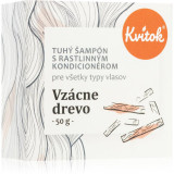 Kvitok Rare wood șampon solid pentru părul &icirc;nchis la culoare 50 g