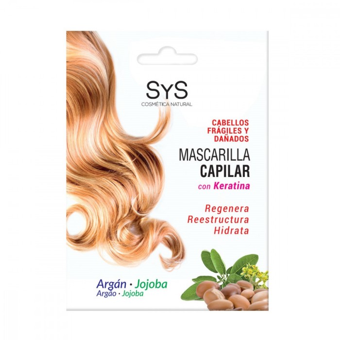 Masca pentru par cu keratina Laboratorio SyS - Argan si Jojoba, 20 ml