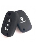Husa cheie auto din silicon Renault cu 3 butoane Negru