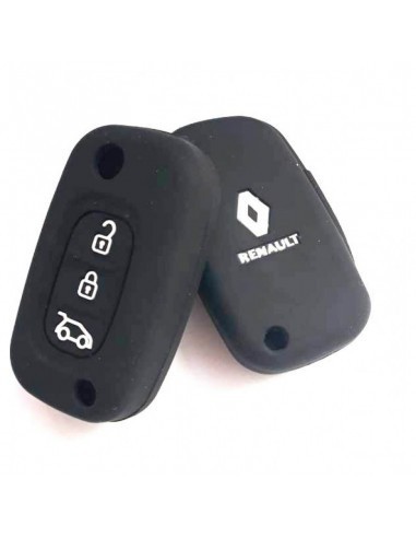 Husa cheie auto din silicon Renault cu 3 butoane Negru