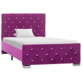 Cumpara ieftin Cadru de pat, violet, 90 x 200 cm, catifea