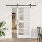 Set Ușa Glisantă vidaXL cu Hardware Alb 78x202 cm Lemn Solid Pin