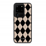 Husa Samsung Galaxy S20 Ultra - Skino Argyle, textura romburi, negru bej