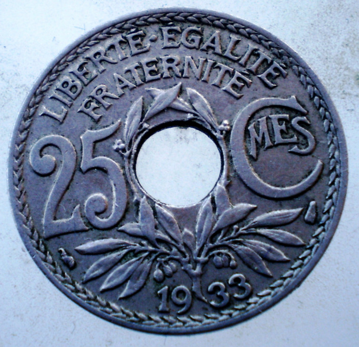 7.846 FRANTA 25 CENTIMES 1933