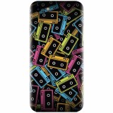 Husa silicon pentru Apple Iphone 6 / 6S, Audio Cassette Color Vector