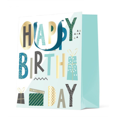 Punga cadou, Happy Birthday, 26x32x12 cm, 7Toys foto