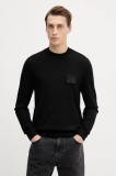 Armani Exchange pulover de l&acirc;nă culoarea negru, light, XM001329 AF11982