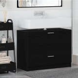 vidaXL Dulap pentru chiuvetă Negru Stejar 78x37x59 cm Lemn prelucrat
