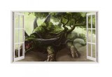 Cumpara ieftin Sticker decorativ cu Dinozauri, 85 cm, 4439ST